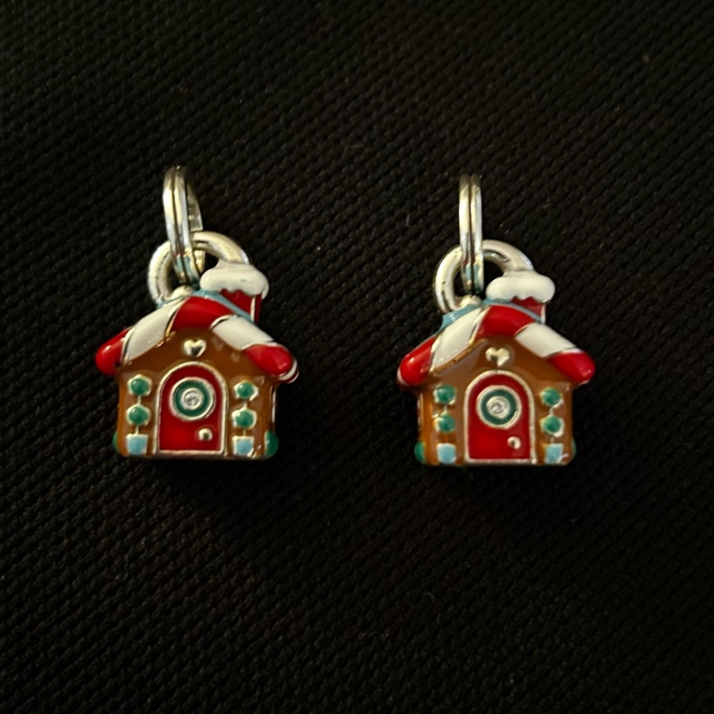 Brighton Gingerbread House charms (set of 2) - Christmas Charms